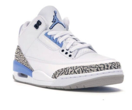 Alternative view of NIKE AIR JORDAN 3 RETRO WHITE UNC
