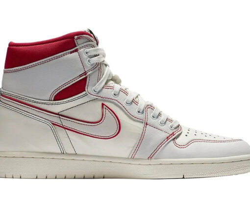 Alternative view of NIKE JORDAN 1 RETRO HIGH OG SAIL-RED