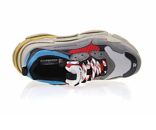 Alternative view of Triple S Grey Red Blue