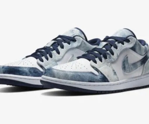 Alternative view of NIKE AIR JORDAN 1 LOW WASHED DENIM
