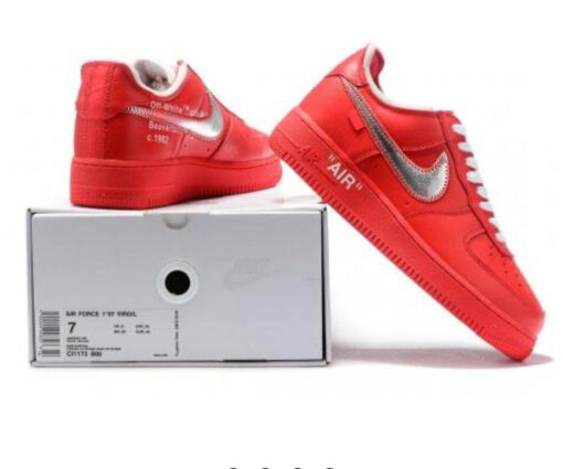 Alternative view of NIKE AIR FORCE X OFF WHITE 20 RED