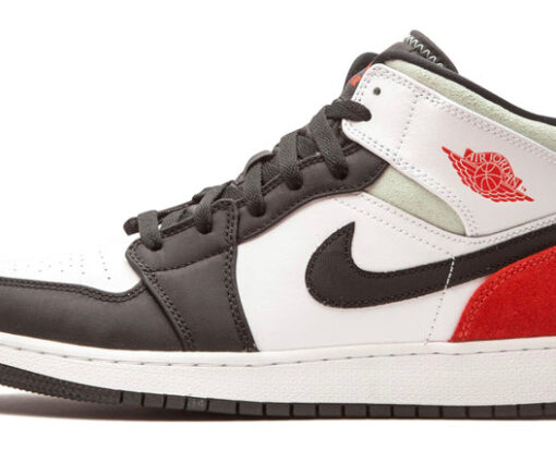 NIKE AIR JORDAN 1 MID WHITE RED SPRUCE