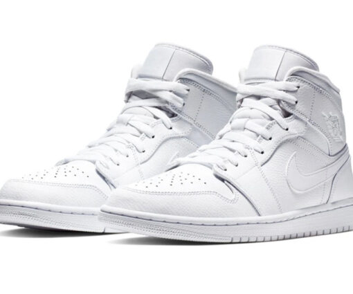 Alternative view of NIKE AIR JORDAN 1 TRIPLE WHITE