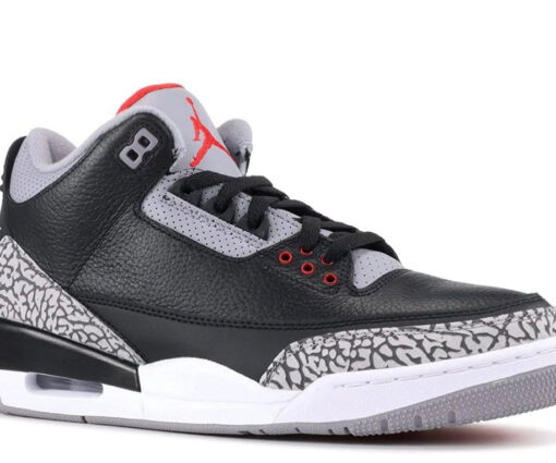 NIKE AIR JORDAN 3 BLACK (GRAY DETAILS)
