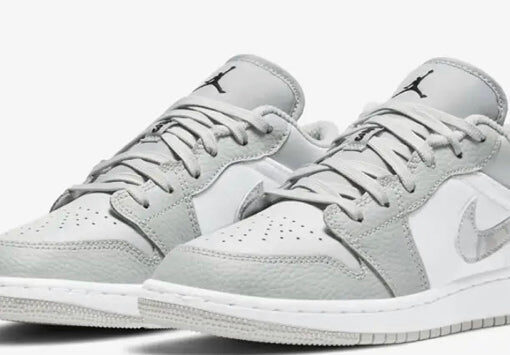 Alternative view of NIKE AIR JORDAN 1 LOW GREY CAMO