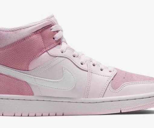 Alternative view of NIKE AIR JORDAN WMNS MID WHITE DIGITAL PINK