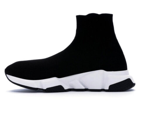 Alternative view of BALENCIAGA SPEED TRAINER BLACK WHITE SOLE