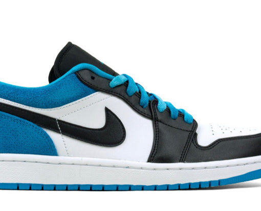 Alternative view of NIKE AIR JORDAN 1 LOW WHITE LASER BLUE