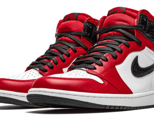 Alternative view of NIKE AIR JORDAN 1 SATIN SNAKE CHICAGO