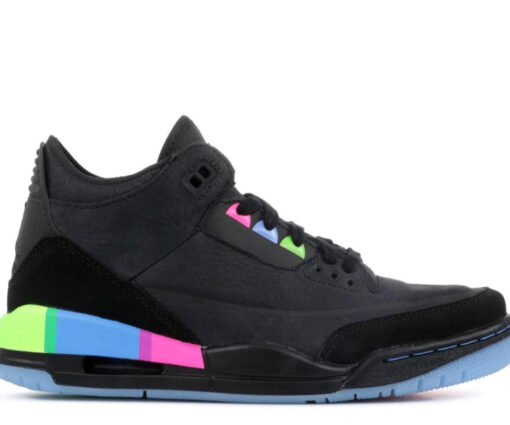NIKE AIR JORDAN 3 BLACK (COLOURED DETAILS)