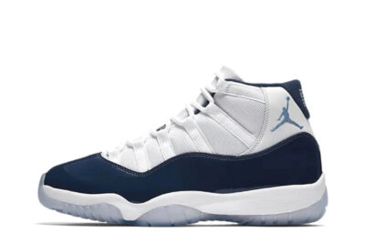 NIKE AIR JORDAN 11 WHITE AND NAVY BLUE