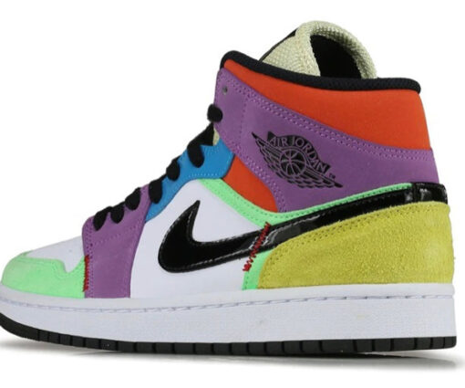 Alternative view of NIKE AIR JORDAN 1 MID MULTICOLOR