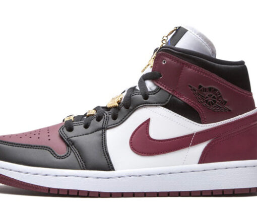 NIKE AIR JORDAN 1 MID BLACK BEETROOT