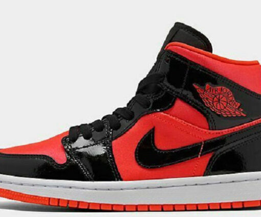 NIKE AIR JORDAN 1 MID BRIGHT CRIMSON