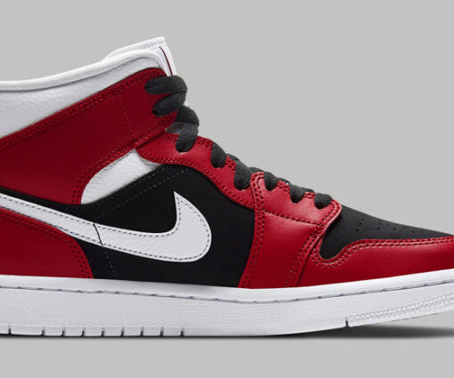Alternative view of NIKE AIR JORDAN 1 MID WMNS GYM RED