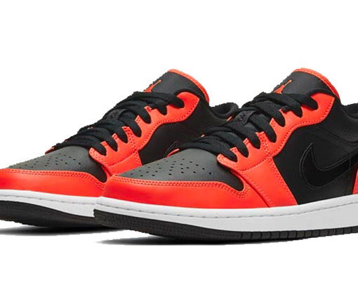 Alternative view of NIKE AIR JORDAN 1 LOW ORANGE BLACK