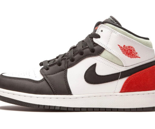 NIKE AIR JORDAN 1 MID WHITE RED SPRUCE
