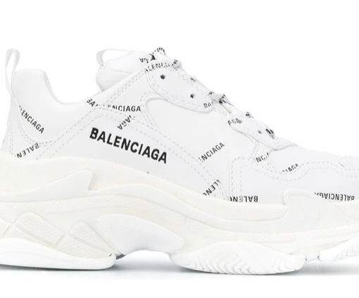 Triple S490 White Logo