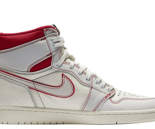 Alternative view of NIKE JORDAN 1 RETRO HIGH OG SAIL-RED