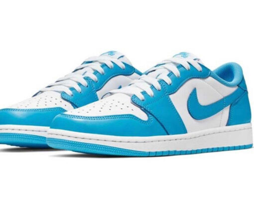 Alternative view of NIKE AIR JORDAN 1 LOW WHITE BLUE