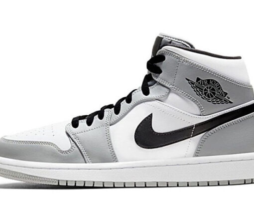 NIKE AIR JORDAN 1 MID LIGHT SMOKE GRAY