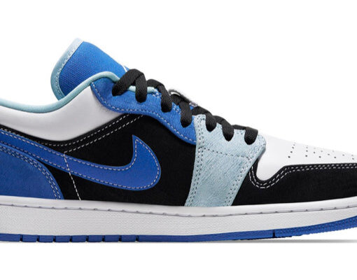 Alternative view of NIKE AIR JORDAN 1 LOW BLACK LASER BLUE