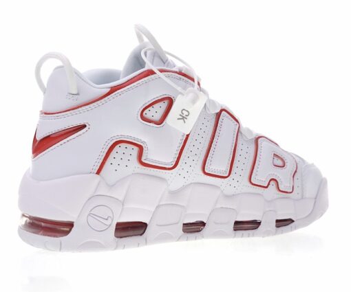 Alternative view of NIKE AIR MORE UPTEMPO WHITE RED