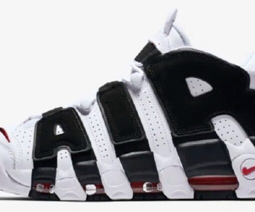 Nike Air More Uptempo White Black Red