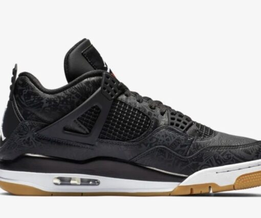 Alternative view of Nike Air Jordan 4 Retro Black 30th anniversary