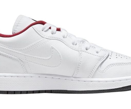 Alternative view of Nike Air Jordan 1 Low GS White Red
