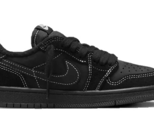 Alternative view of Nike Air Jordan 1 Low Travis Scott Black Phantom