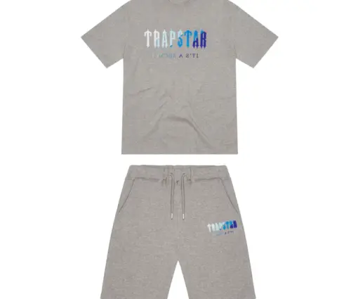 Trapstar Tracksuit Short Grey & Blue