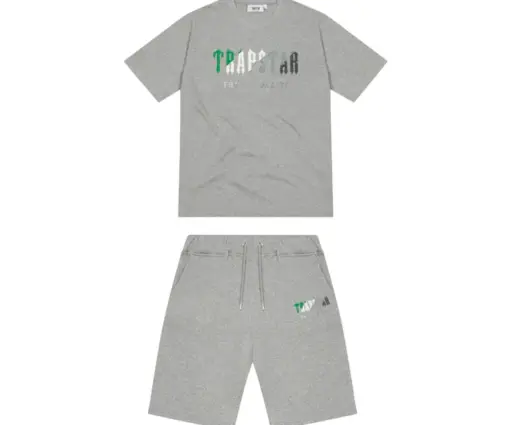 Trapstar Tracksuit Short Grey & Green