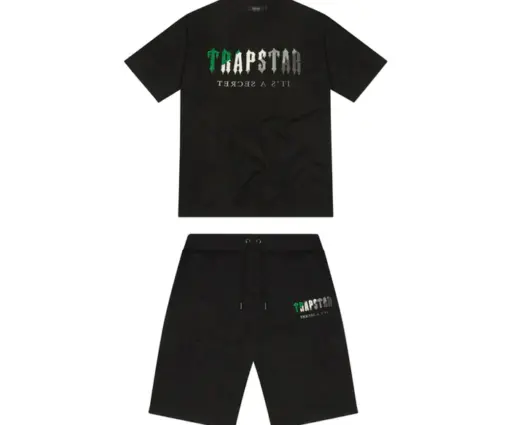 Trapstar Tracksuit Short Black & Green