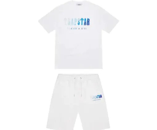 Trapstar Tracksuits Short White & Blue