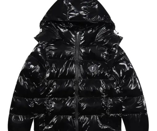 Alternative view of Trapstar Irongate Detachable Hooded Puffer Jacket Shiny Black