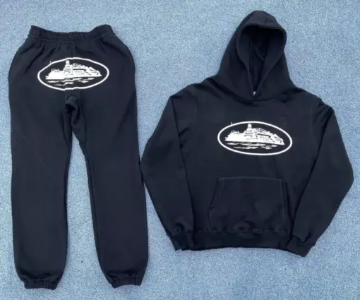 Corteiz Alcatraz White Black Tracksuit