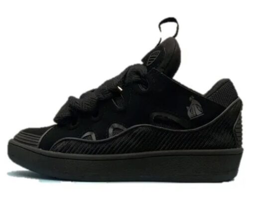 Lanvin Curb Lace-Up Sneakers Black