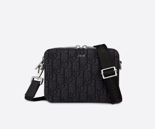 POUCH WITH SHOULDER STRAP – BLACK