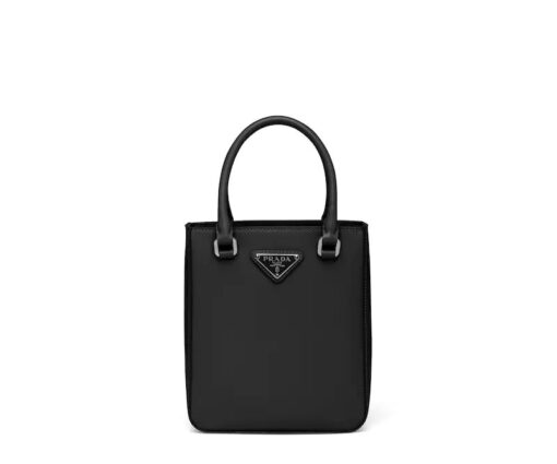 PRADA SMALL BRUSHED LEATHER TOTE