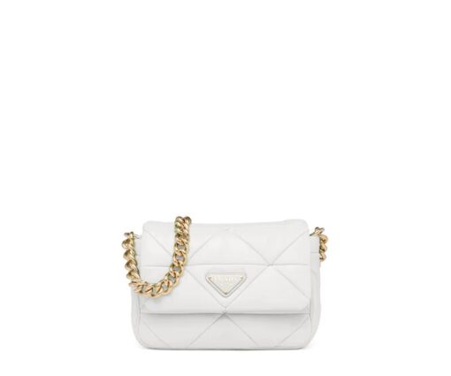 PRADA SYSTEM NAPPA LEATHER PATCHWORK BAG BLACK/WHITE