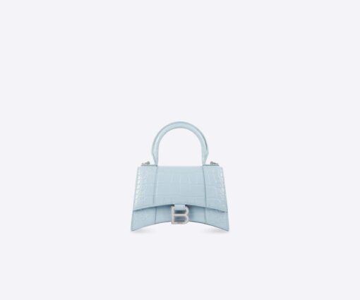 HOURGLASS SHOULDER BAG – BABYBLUE CROCODILE