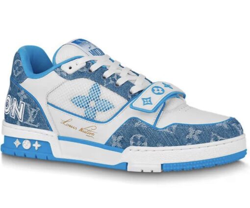 LV Trainer Sneaker Blue Jeans