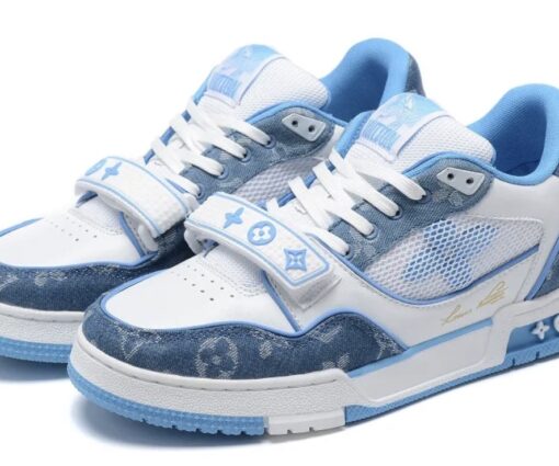 Alternative view of LV Trainer Sneaker Blue Jeans