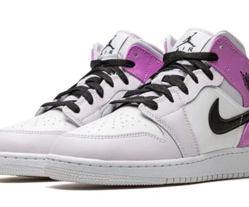 Alternative view of Nike Air Jordan 1 Mid Barely Grape GS