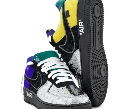 Alternative view of LV x Nike Air Force 107 LV8 Low Silver