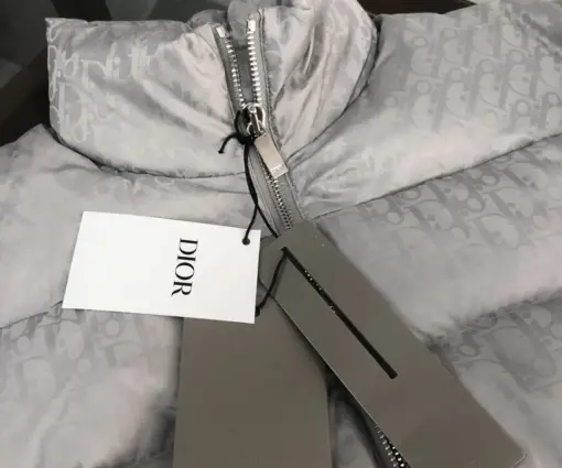 Alternative view of Christian Dior Oblique Silver Limited Edition Puffer Jacket – Luxury Technical Down Coat