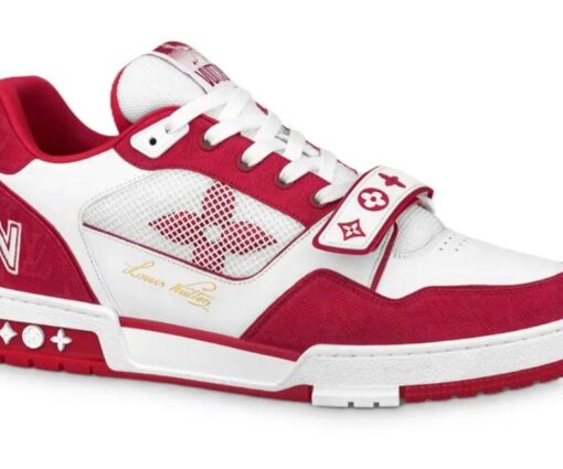 LV Trainer Sneaker Red White