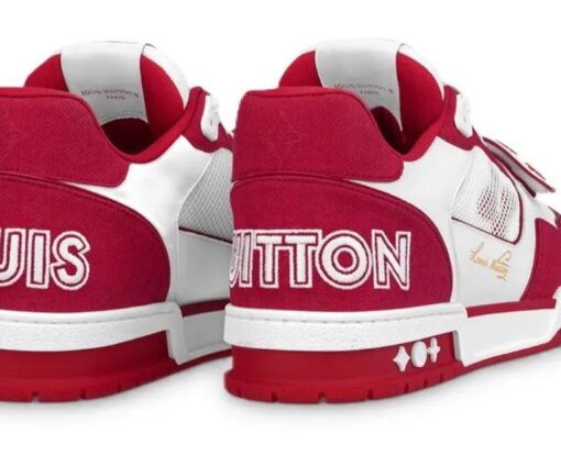 Alternative view of LV Trainer Sneaker Red White