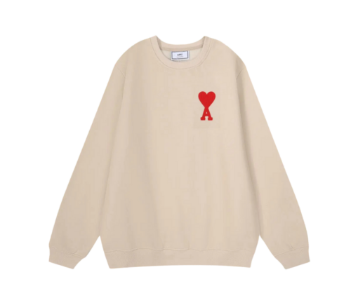 Ami Paris Ami De Coeur Beige